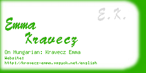 emma kravecz business card